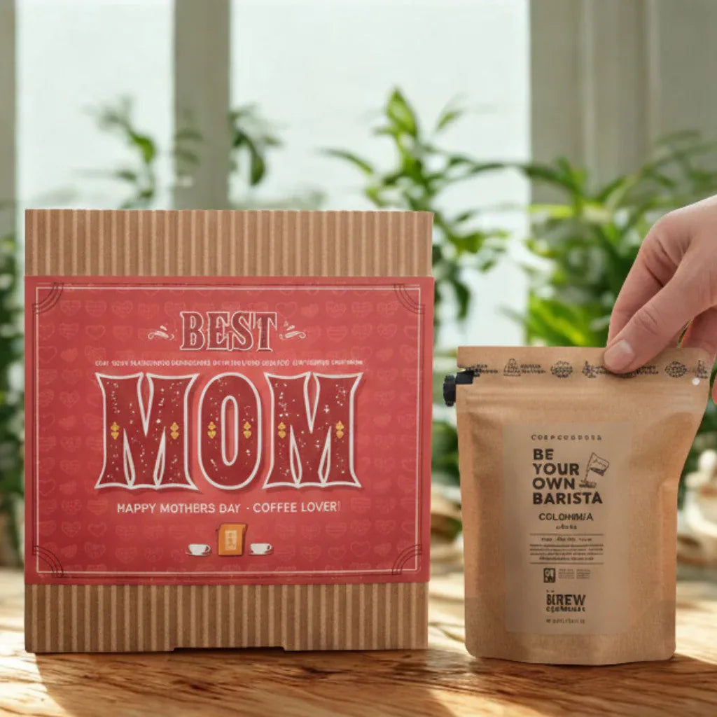 Coffret cafĂ© Noces & ArĂŽmes avec message attentionnĂ©, idĂ©e cadeau Ă©lĂ©gante et prĂȘte Ă offrir â KoolKado